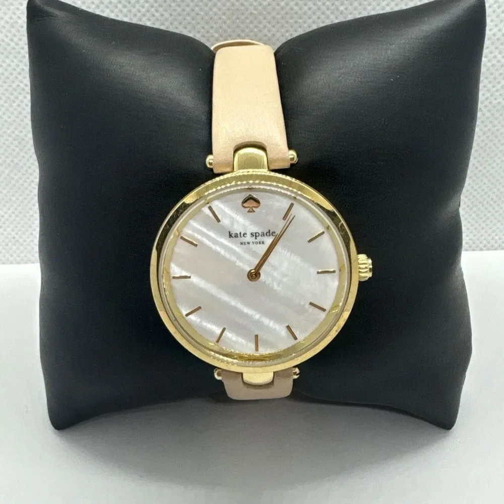 Kate Spade Holland KSW1281 Women's Pink Leather Strap Analog Dial Watch JNA462